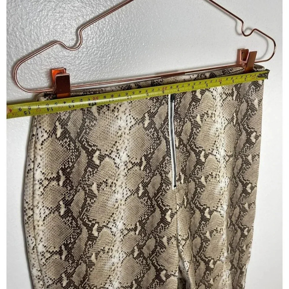 Native Daughter Womens Flat Front Snake Skin Pants Brown Sz M - Picture 7 of 16